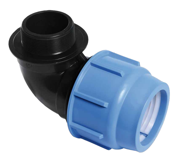 COUDE MALE A COMPRESSION DN 90 x 3"