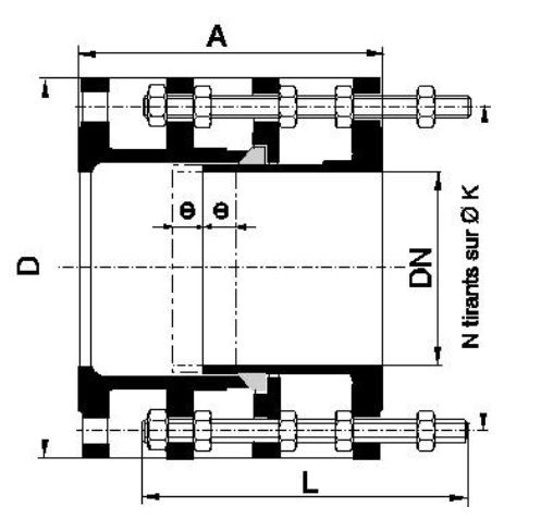JOINT DE DEMONTAGE DN 50 - 1200 PN 10/16/25